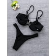 thumbnail image 3 of Nituyy Women 2PCS Bikini Set Wire Padded Back Buckler Bra High Waist Panty, 3 of 6