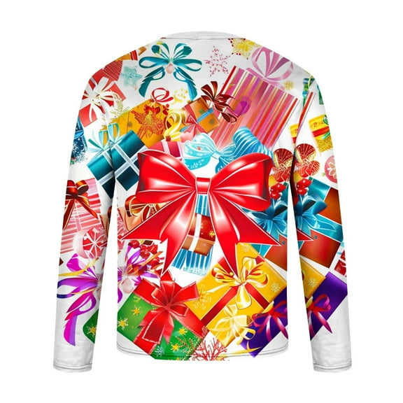 WXLWZYWL Ugly Christmas Sweater Light Up Funny Party Pullover Men Holiday Knit Pullover Matching Ugly Christmas Sweater Sweatshirts