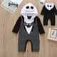 thumbnail image 5 of Conjunto de mameluco de Halloween con sombrero para niños pequeños, mono de murciélago, mono con capucha para bebé, trajes de disfraz de fiesta de Carnaval de fantasía, 5 of 5