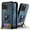 Blue, variant on For Apple iPhone 16 Plus (6.7") Wallet Designed with Camera Protection, Card Slot & Ring Kickstand Magnetic Car Mount Phone Case Cover by Xpression - Silver