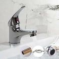 thumbnail image 3 of Grifos para lavabo, grifo mezclador para baño, grifo mezclador frío y caliente, grifo para lavabo de latón macizo cromado, grifo para lavabo de tocador para baño, cocina, guardarro, 3 of 5