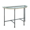thumbnail image 1 of Clearance! Brantley Sofa Table in Clear Glass & Sandy Gray Finish LV00437, 1 of 2