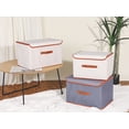 thumbnail image 7 of REGALWOVEN Storage Cube, Storage Bin with Handles and Lid, 1 Pcs Storage Basket for Organizing Cloth Beige 14.6x10.6x10.2', 7 of 7