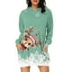 thumbnail image 1 of WILLBEST Sudadera Deportiva para Mujer Sudadera Larga con Capucha, Estilo Casual, con Estampado de Ciervos Navideños, Ideal para Otoño E Invierno X-Grande, 1 of 5