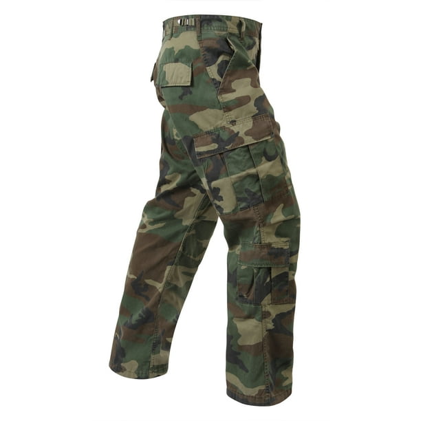 Mens Vintage Paratrooper Cargo Pants Woodland Camo BDUs - Walmart.com ...