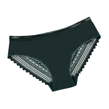 

Knosfe Women s Seamless Breathable Panties Soft Underwear Lace Stretch Low Waisted Briefs M