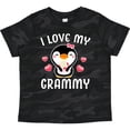 thumbnail image 3 of Inktastic I Love My Grammy with Cute Penguin and Hearts Girls Toddler T-Shirt, 3 of 5
