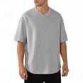 thumbnail image 2 of UAMVSH Big and Tall T Shirts for Men Breathable V Neck Short Sleeve Tops Oversized Casual Textured Summer Tees Beach Vacation Outifts, 2 of 5