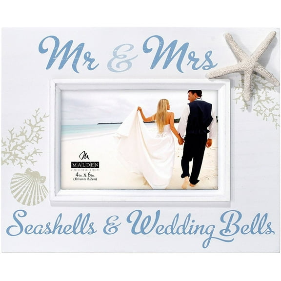 Malden 4x6 Mr. and Mrs. Seashells Frame