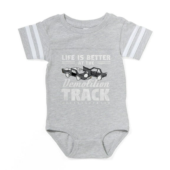 CafePress - Demo Derby Life Is Better A - Cute Infant Baby Football Bodysuit