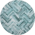 thumbnail image 2 of Addison Rugs Mayfield Washable Transitional Modern Teal Round Rug, 8' x 8', 2 of 5