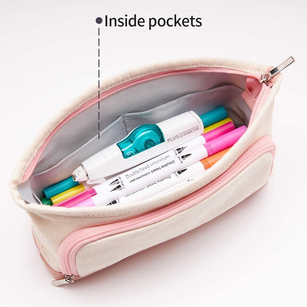 KALIDI Pencil Case Pencil Pouch Pen Bag Pencil Holder Student Stationery Bag Office Storage Organizer Coin Pouch 