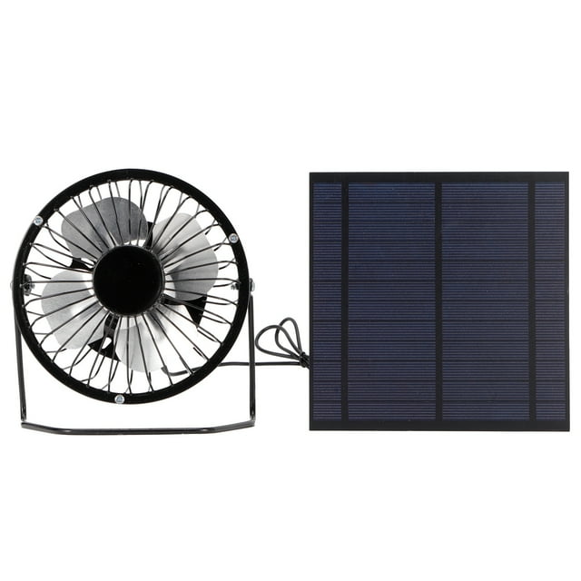 Solar Panel Set, 5W Portable Portable Fan Solar Panel Powered Fan, Durable For Greenhouse Outdoor Home Office Traveling