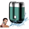 thumbnail image 1 of 2025 New Upgrade Pocket Shaver USB Mini Shavers, Mini Dual-Head Portable Electric Shaver USB Rechargeable Waterproof Shaver, Electric Beard Trimmer Shaver Pocket Size Electric Razor for Men (Green), 1 of 7