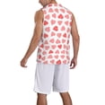 thumbnail image 2 of Naloa Pink Hearts1 Basketball Jersey Reversible Men's Mesh Athletic Sports Shirts Training Practice S-4XLLarge, 2 of 6