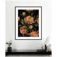 thumbnail image 3 of Kate and Laurel Framed Wall Art Print 'Moody Floral 3' by Annie Quigley, 33 x 41, Stylish Black Narrow Frame, Vintage, Flowers Art for Wall Decor, 3 of 7