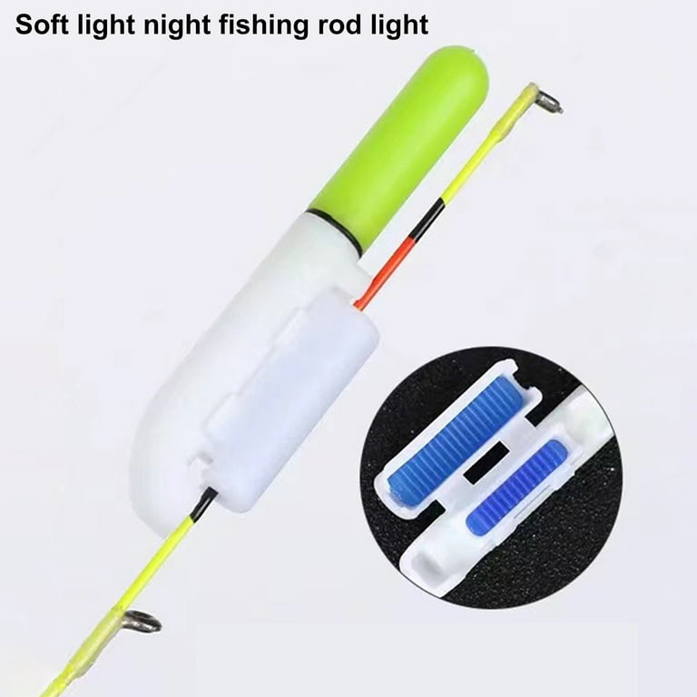 Yesbay Fishing Glow Stick with Bell Super Bright Waterproof  Battery-operated Compact Size LED Luminous Fishing Pole Glow Stick 