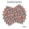 thumbnail image 5 of Rocae Foxes Printed Heat Resistant Place Mats,Classic Hemstitch Cloth Fabric Placemats Imitation Linen Place Mat Table Mats 18x12 inch, 5 of 5