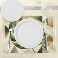 thumbnail image 3 of Ambesonne Monstera Place Mats Set of 4, Nature Boho Scandinavian, Standard Size, Fern Green Sepia and Cocoa, 3 of 5