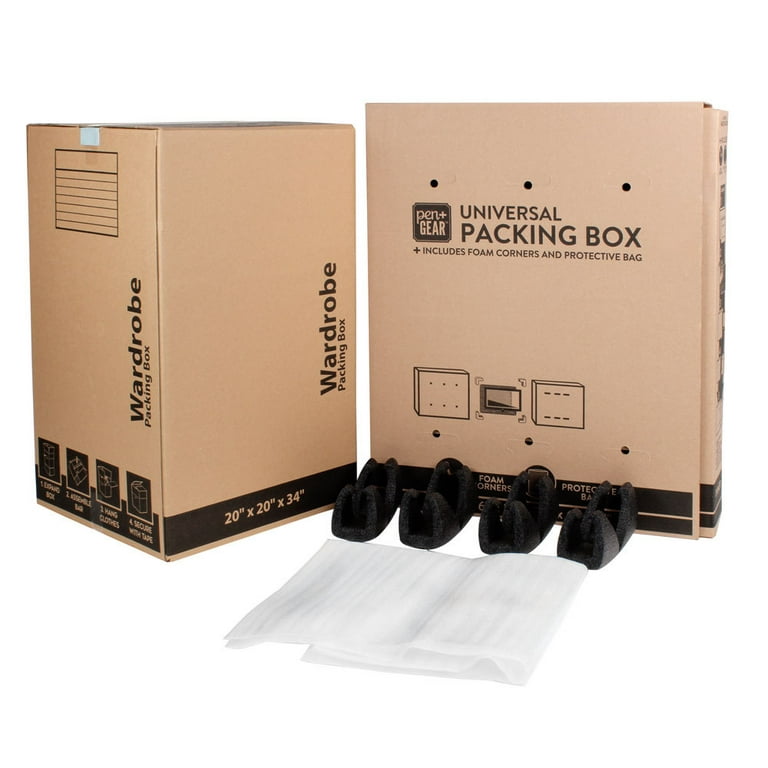 Pen+gear Universal Packing Box, Bubble Roll & 4 Foam Corners Included,Fits Up to 55 TV's (Depending on TV)
