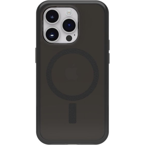 OtterBox iPhone 14 Pro (Only) - Symmetry Clear Series Case - Translucent Black - Ultra-Sleek - Snaps to MagSafe - Raised Edges Protect Camera & Screen - Non-Retail Packaging
