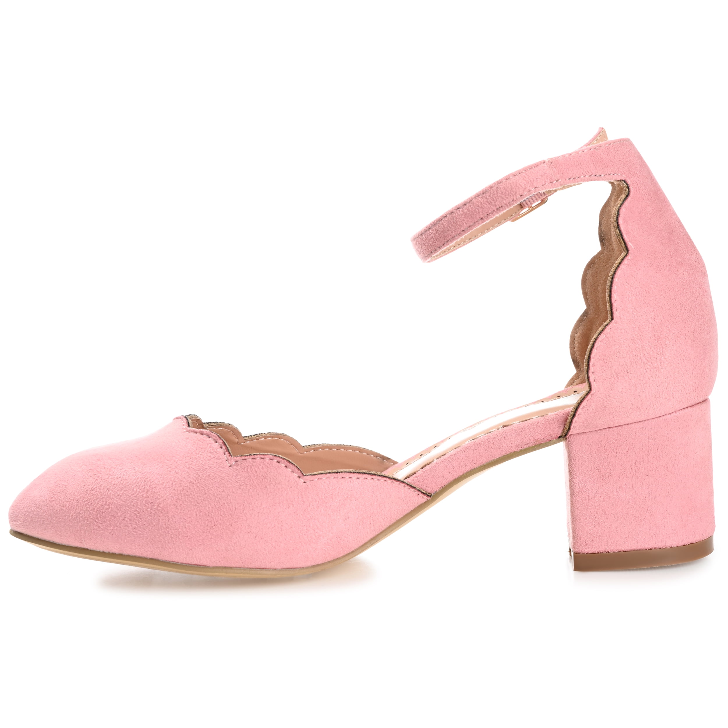 Journee Womens Edna Round Toe Low Block Heel Pumps, Widths Available