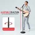 thumbnail image 4 of Soporte Ajustable para Micrófono con Base Pesada Compacta Pyle, Altura Ajustable de 85cm a 153cm, Diseño de Pie, Clip de Ángulo Pivote para Cantar y Grabar (Par), 4 of 7