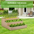 thumbnail image 3 of 3-Tier Raise Garden Bed, Elevated Garden Bed Kit Wooden Planter Box 48x48x22 inch Elevated Planter Box for Plants Herbs Vegetables, Natural, 3 of 8