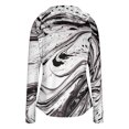 thumbnail image 5 of UPF 50+ Sun Protection Hoodie for Women - Abstract Fluid Art Print Long Sleeve Zip Up Jacket with Thumbholes & Pockets, Lightweight Summer Active Rash Guard Black L, 5 of 6