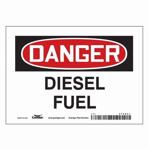 Safety Sign, 5 in Height, 7 in Width, Vinyl, Horizontal Rectangle, English, 470U01 470U01