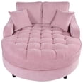 thumbnail image 6 of Harper & Bright Designs Oversized Indoor Chaise Lounge Sofa Bed, Upholstered Convertible Sleeper Sofa Daybed with Tufted Seat, Extra Wide Living Room Reading Chair Sofabed for Apartment, Pink, 6 of 19