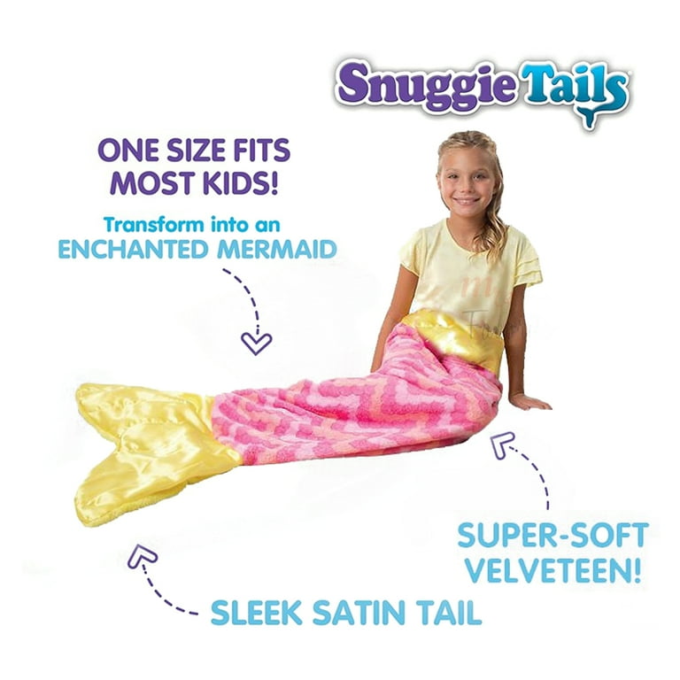 Snuggie Tails Super Soft Wearable Blanket for Teens Adults Rainbow Mermaid