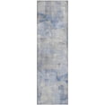thumbnail image 2 of Addison Rugs Mayfield Premium Machine Washable Transitional Blocks Denim Runner Rug, 2'3" X 7'6" Machine Washable Transitional Blocks Denim Oversized Sherpa Throw Blanket, 2 of 6