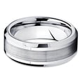 thumbnail image 3 of Silly Kings 7mm Tungsten Carbide Wedding Band Brushed Gray Ring Men & Women Comfort Fit, 3 of 3