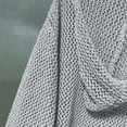 thumbnail image 6 of Mohiass Women's V Neck Sweater Long Sleeve,Hollow Out Knit Hoodies Crochet Top Beach Lightweight Blouse Light Gray M, 6 of 7