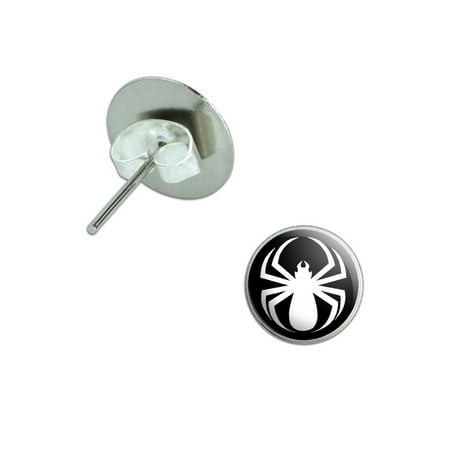 Spider White - Spiderman Pierced Stud Earrings