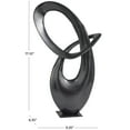 thumbnail image 3 of 9" x 17" Dark Gray Aluminum Metal Abstract Sculpture, by DecMode, 3 of 9