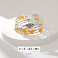 thumbnail image 5 of Fulu Otoño Pulseras Apilables Con Cuentas Para Mujer Boho Wrap Pulsera De Plata En Capas Joyería De Moda Regalos Para Ella (17-Amarillo), 5 of 5