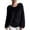 Black sweaters for women #4, variant on Women Fuzzy Shaggy Knit Sweater, Long Sleeve Round Neck Loose Pullover, Fluffy Cozy Relax Fit Jumper, Dressy Casual Knit Top for Party & Daily Look Hot Pink,S