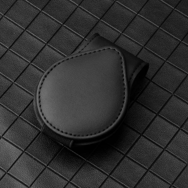 para parasol de coche, paquete de 2 soportes magnéticos de piel sintética para gafas, soporte para gafas, gancho para colgar, accesorios para visera para todos los modelos de coche, negro rojo ShuxiuWang 1327537048916