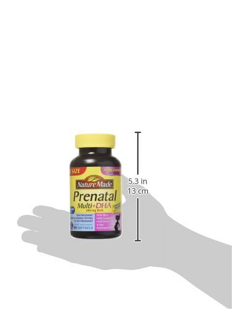 Nature Made Prenatal + DHA 200 mg Softgels Value Size 90 Ct