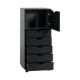 thumbnail image 5 of Drawer Dresser Storage Cabinet for Makeup Dresser Tall Chest of Drawers, Drawer Chest Makeup Cabinet for Bedroom by Naomi Home-Color:Distressed Black,Size:6 Drawer, 5 of 13