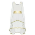thumbnail image 3 of Raenseen Costume de Toge Grecque Ancienne pour Filles, Robe Romaine Sans Manches, Robe de Princesse Fluide, Tenue de Cosplay d'Halloween, Blanc 16, 3 of 7