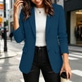 thumbnail image 6 of Mifsaly Womens Business Casual Blazers Long Sleeve Notch Lapel Work Office Suit Jackets Two Buttons Slim Fit Professional Blazer Coats Navy,XL, 6 of 9