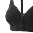thumbnail image 4 of Pxxlle Wireless Bras for Women Front Closure Supportive Bra Comfortable Full Coverage Everyday Bralettes with Adjustable Straps 42 Black, 4 of 5
