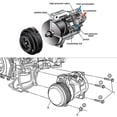 thumbnail image 4 of A/C AC Compressor w/Clutch Kit CO 11323C, for 2010 2011 2012 2013 2014 2015 2016 Volvo S60 S80 V70 XC60 XC70, 4 of 8