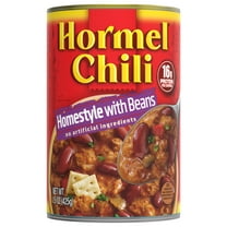 HORMEL Chili Homestyle Canned Chili with Beans, Shelf-Stable, 15 oz Steel Can
