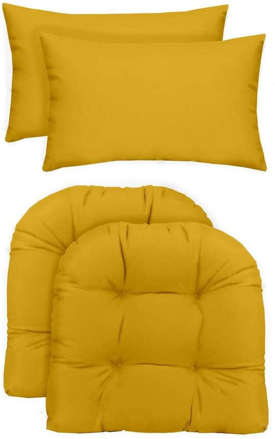 Lumbar Pillows, Outdoor Wicker Chair Cushions U Shaped