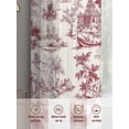 thumbnail image 6 of Sheer Curtains 63 Inches Long 2 Panels, Chinese Style Asian Scenic Garden Rod Pocket Curtain Voile Draperies, Chinoiserie Retro Landscape Light Filtering Window Treatment for Living Room, 6 of 8