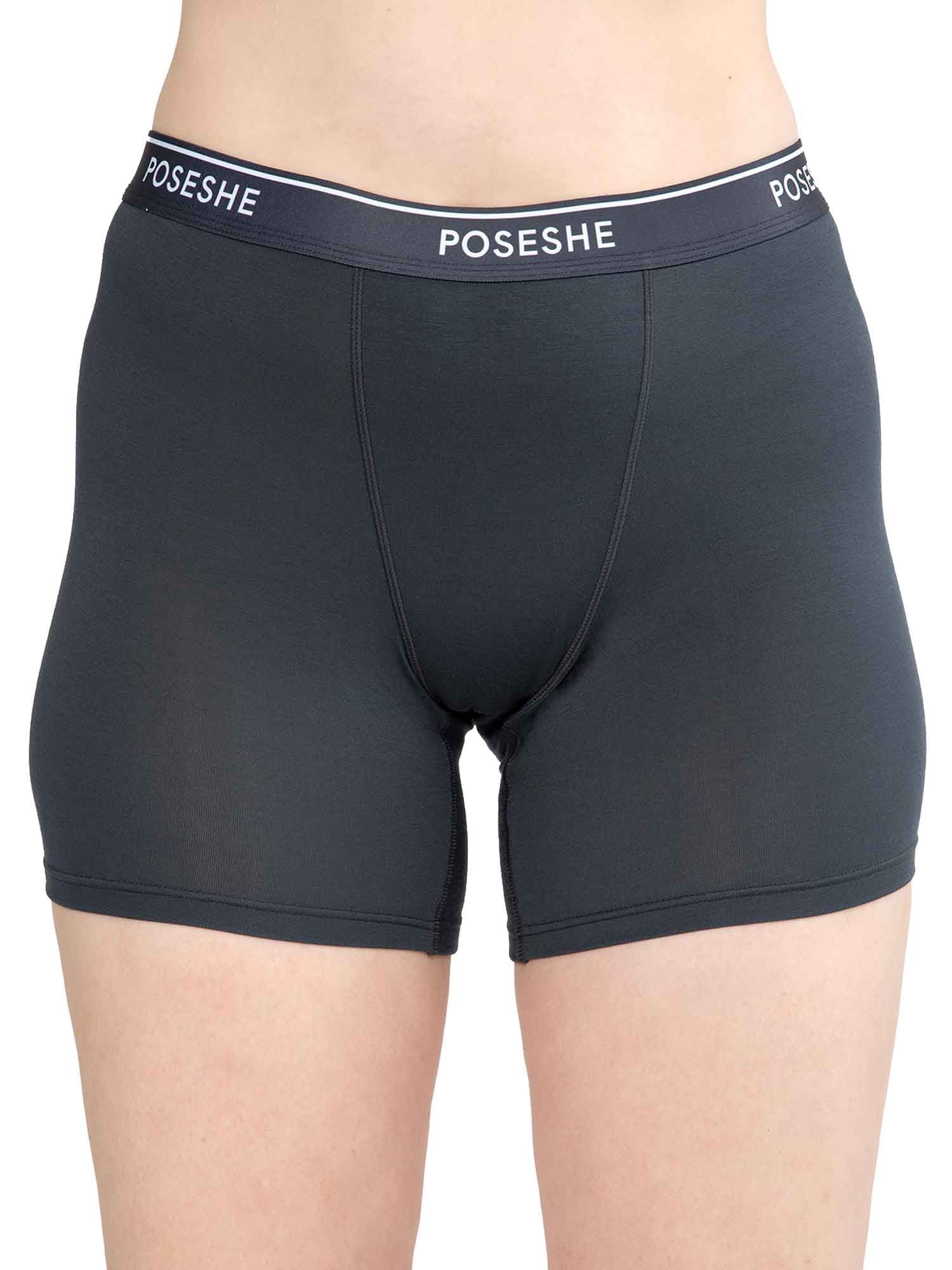 POSESHE Women's Boxer Underwear, Plus Size Boyshorts Panties 6/8" Inseam - Walmart.com